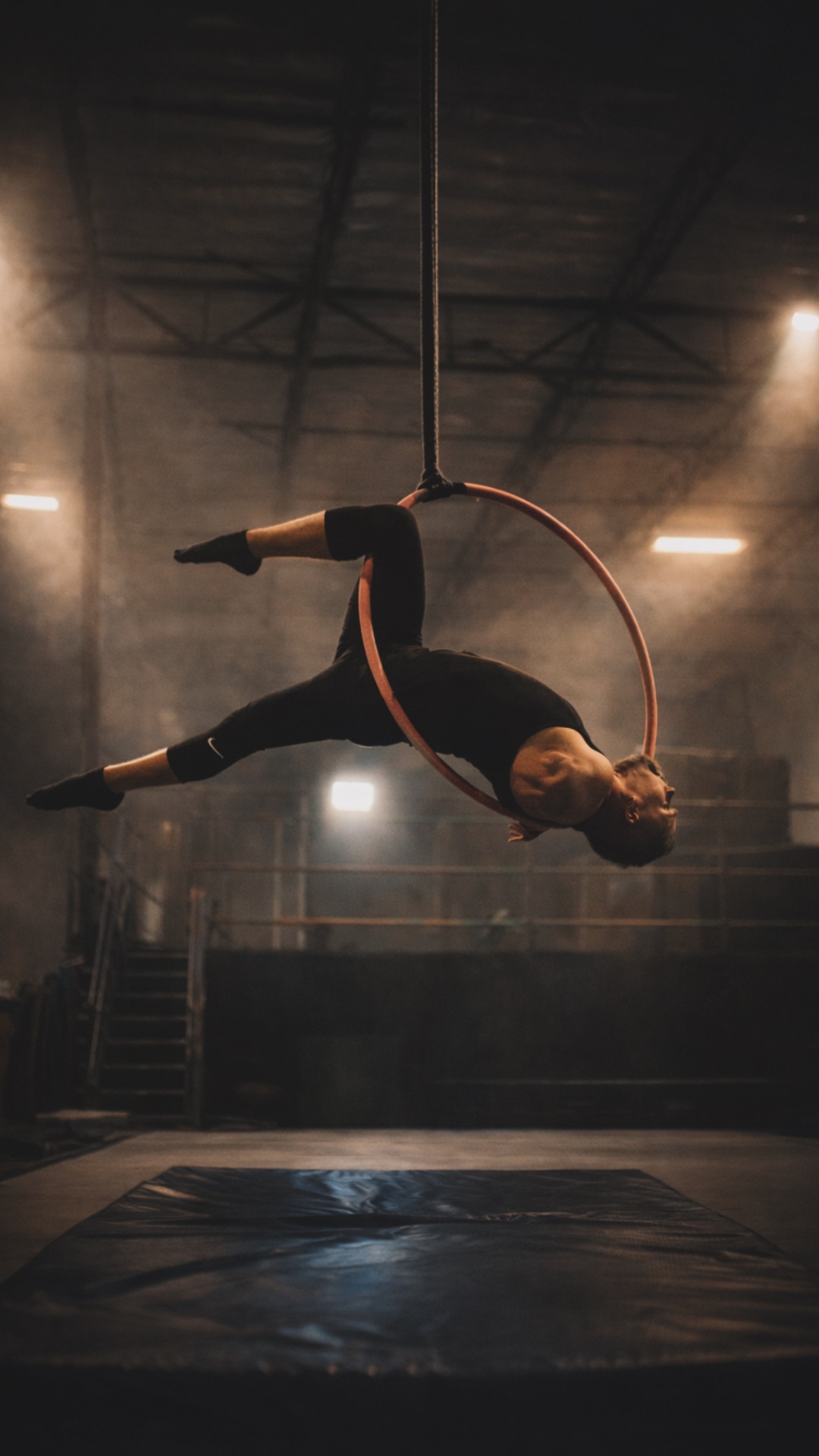 Ryan performing aerial hoop